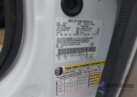 2011 Ford Expedition Xlt z USA, uszkodzony, nr VIN 1FMJU1J59BEF43499